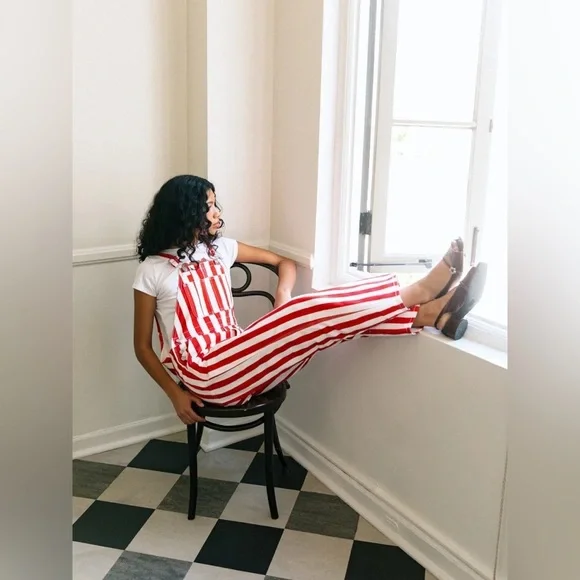 LISA SAYS GAH Lucy Overall - Pomodoro Stripe size S/XS - Picture 3 of 17